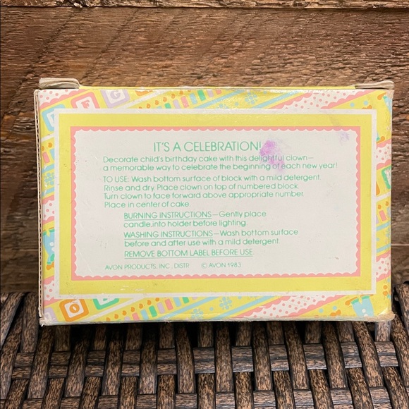 Avon Year-To-Year Birthday Candle Holder Years 1-4 Clown Ceramic 1983 VINTAGE - Picture 11 of 12